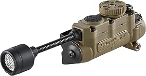 Streamlight 14308 Sidewinder Stalk Tactical Light Includes 1 x CR123 and 1 AA Alkaline Battery, Helmet Clip, E-Mount, Box, Coyote