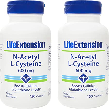 Life Extension N-Acetyl-L-Cysteine (NAC) 600mg, 150 Capsules (Pack of 2)