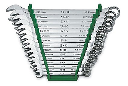 SuperKrome 86265 12-Point 8-to-22-mm Combination Wrench Set, 15-Piece