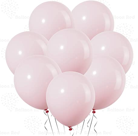Baby Pink 10 Inch Pastel Color Thickened Latex Balloons, Pack of 72, Premium Helium Quality for Wedding Bridal Baby Shower Birthday Party Decorations Supplies Ballon Baloon Thinken