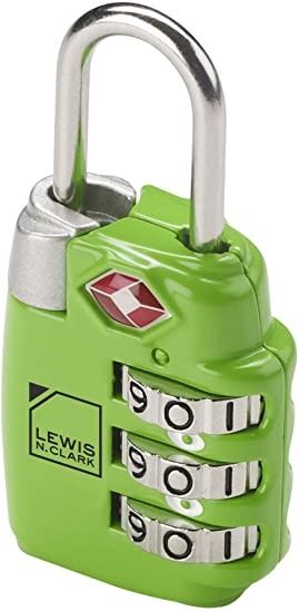 Lewis N. Clark Travel Sentry Large 3Dial Combo Lock, Green, One Size