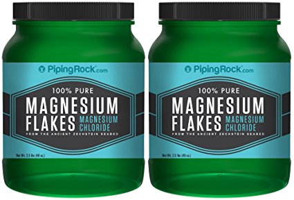 Magnesium Chloride Flakes 2 Bottles x 2.5 lbs from the Ancient Zechstein Sea