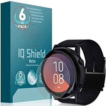 IQ Shield Matte Screen Protector Compatible with Samsung Galaxy Watch Active (Galaxy Watch Active2 40mm)(Full Coverage)(6-Pack) Anti-Glare Anti-Bubble Film