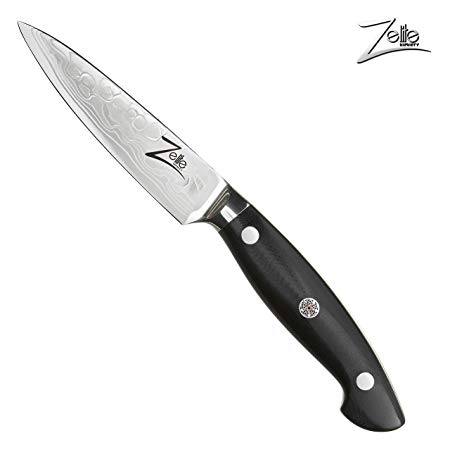ZELITE INFINITY Paring Knife 4.25 Inch &gt;&gt; Executive-Plus Series &gt;&gt; Best Quality Japanese AUS10 Super Steel 45 Layer High Carbon Stainless Steel, Incredible G10 Handle, Full-tang, Larger Deeper Blade