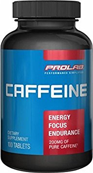 Prolab Caffeine Maximum Potency 200 mg Tablets 100 tablets (Pack of 2) by ProLab