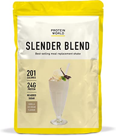 Protein World - Slender Blend™ - Meal Replacement Shake for Weight Loss and Management Vanilla Ice Cream 1 Month (1.8kg)