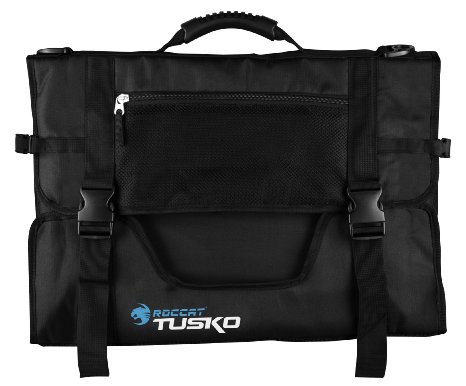 ROCCAT TUSKO Widescreen Gaming Bag Designed for up to 24-Inch Flatscreen Monitors Black