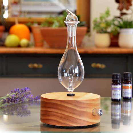 Aromatherapy Diffuser - Professional Grade - Wood and Glass (Solum Lux Merus)