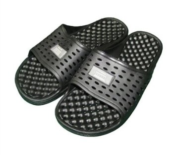 Anti Slip Mens Shower Sandals - Black XL 12-13