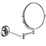 GuRun 10x Magnification Adjustable Round Mirror Wall Mount Makeup Mirrors8-InchChrome Finish M13088in10x