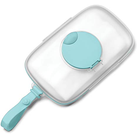 Skip Hop On-the-Go Snug Seal Baby Wipes Case, Teal