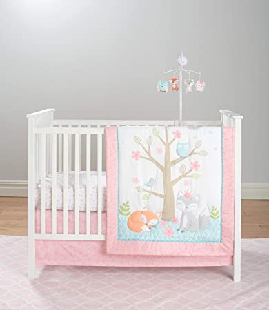Cuddletime Enchanted Forest 5-Piece Bedding Set, Pink