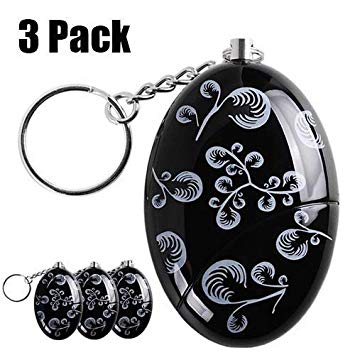 3Pack 120dB Safe Sound Personal Alarm Self-Defense Security Alarm Keychain for Women Kids