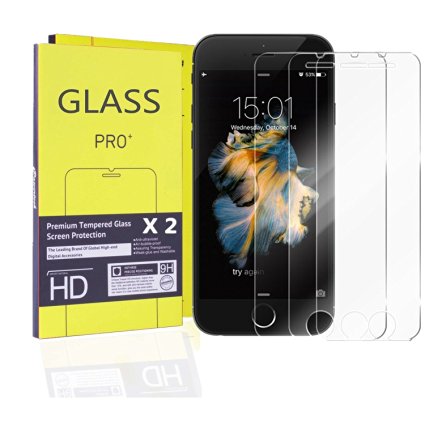 (2 Pack) iPhone 6 Screen Protector, Premium Tempered Glass Screen Protector for iPhone 6 and iPhone 6S 4.7", [3D Touch Compatible-Crystal] [Anti-Scratch] [Ultra-Clearity] [Bubble-Free]