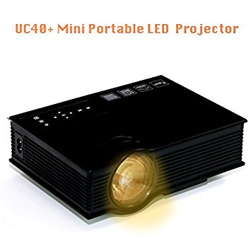 Portable Multimedia Mini LED Projector UC40  Home Cinema Theater 800 Lumens Projection with USB VGA HDMI SD Card AV for Party,Home Entertainment,20000 Hours Led life with Remote Black Color