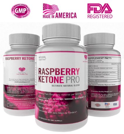 Pure Raspberry Ketones Weight Loss Pro Maximum Strength Ultra Dietary Supplement Highly Recommended Diet Pills With Green Tea Acai Berry African Mango Extract Resveratrol Caffeine Free 600mg