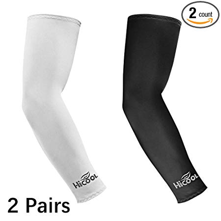 Od-sport 6 Pair Cooling Sleeves to Cover Arms for Men Women, Universal UV Protective Arm Sleeves, Tattoo Cover Flexible Long Arm Sleeves for Baseball,Football,Running, Golf