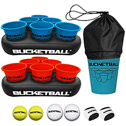 BucketBall - Beach Edition - Ultimate Beach, Poolside, Backyard, Camping, Tailgate, Yard, Lawn, Outdoor Game - Perfect Outdoor Indoor Gift for Boys, Girls, Teens, Family