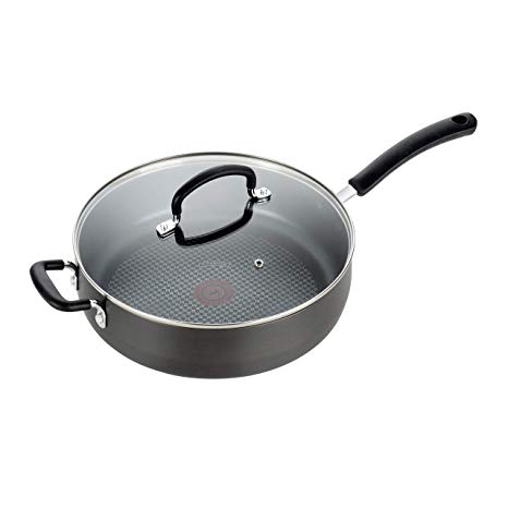 T-fal, Ultimate Hard Anodized, Nonstick 5 Qt. Jumbo Cooker, Black, E76582, 5 Quart, Grey