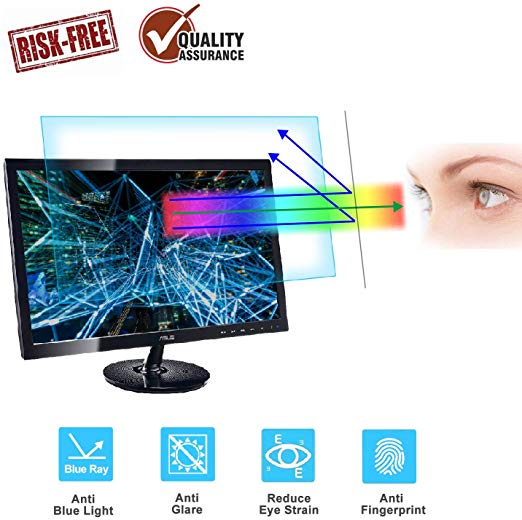 FORITO 17" Desktop Monitor Screen Protector -Blue Light Filter, Eye Protection Blue Light Blocking Screen Protector for 17" Widescreen Desktop Monitor 5:4 Aspect Ratio(Size: W-13.3" W x H-10.6")