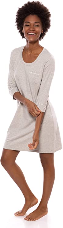 Women's Sleep Shirt 3/4 Sleeve - Classic Nightshirt for Her by Texere (Zizz)