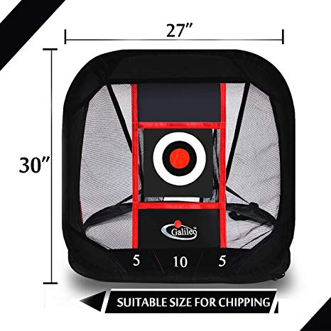 GALILEO Golf Chipping Net for Training Practice Driving Indoor Outdoor Collapsible Portable Pop Up Net with Carry Bag(1Target)
