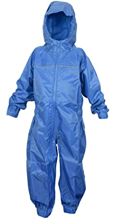 DRY KIDS Big Boys' Waterproof Rainsuit 7-8 Years Royal Blue