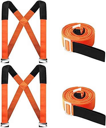 Moving Straps, 2 Person Furniture Shoulder Lifting Straps, Easily Move, Lift, Carry Furniture, Mattress, Appliance, Heavy Object Without Back Pain. Great Tool for Moving Supplies. Up to 800 lbs