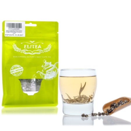 Elitea Supreme Jasmine Tea Dragon Pearls Balls Silver Needle White Tea Loose Leaf (20 Sachets 3.5oz)