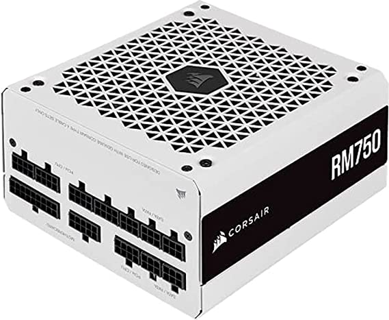 Corsair RM750 (2021), RM Series, 750 Watt 80 Plus Gold Fully Modular ATX Power Supply (Triple EPS12V Connectors, Low-Noise Operation, Zero RPM Fan Mode, 105°C Capacitors, Modern Standby) White