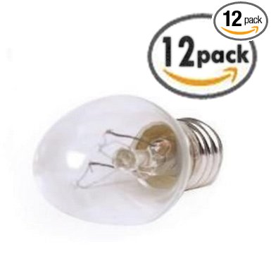 12 Pack, 15 watt bulb, for Scentsy Plug-In and Nightlight Warmer, Scented Candle Wax Melts Diffuser, Replacement KE15WLITE, 15W 120 Volt