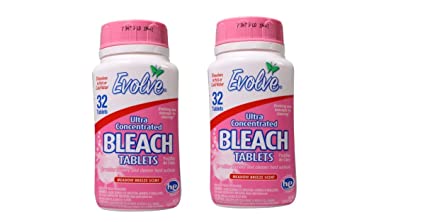 EVOLVE Meadow Breeze Scent Ultra Concentrated Bleach Tablets, 32 Tablets (Pack of 2)