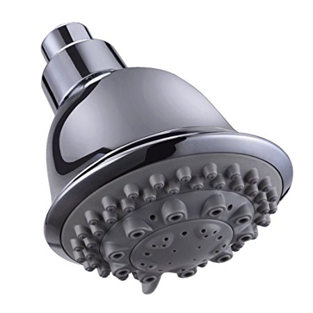 KES J337 Showering Replacement 4-Inch Shower Head Fixed Mount Seven Function, Polished Chrome