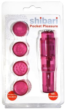 Shibari Pocket Pleasure with 4 Attachments, Pink