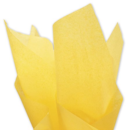 Brand New Bright Yellow Canary Bulk Tissue Paper 15 Inch x 20 Inch - 100 Sheets