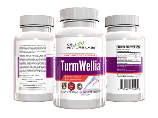 TurmWellia; #1 Turmeric Curcumin Supplement with Boswellia & Black Pepper to Promote Joint & Inflammation Support- Made in the USA
