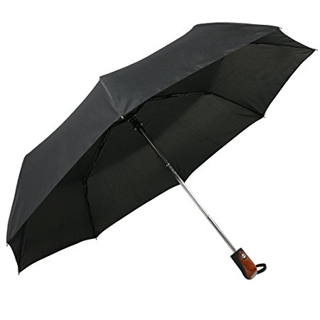 Fast Drying Umbrella Ada Windproof Fiberglass Umbrella Auto Open & Close Folding, Strong- Ultra Comfort Handle