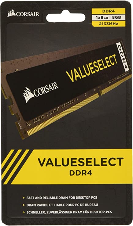 Corsair CMV8GX4M1A2133C15 8GB Kit 2133 MHz CL15 288-Pin DIMM DDR4 Ram Memory