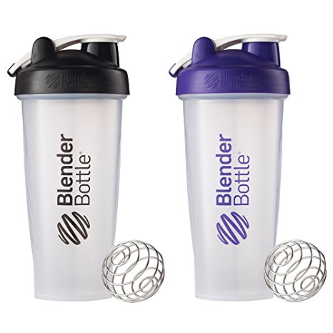 Blender Bottle Classic Loop Top Shaker Bottle, Colors May Vary, 28-Ounce 2-Pack