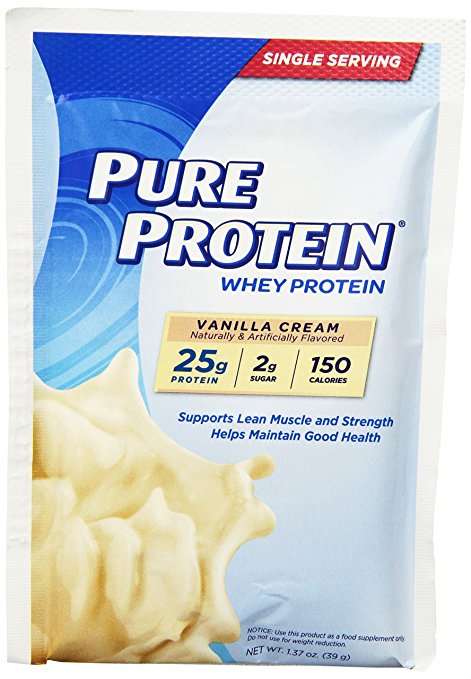 Pure Protein® Whey Powder - Vanilla, 7 Single Serving Packets