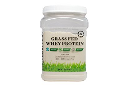 Grass Fed Whey Protein - 100% Natural & Raw - Pure One Ingredient Undenatured 24g Protein Per Serving - Non-GMO - rBGH free – Gluten Free – Soy Free - Highest Quality from Idaho USA - Unflavored