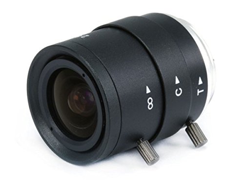 Monoprice 107546 1/3-Inch IR F1.2 Varifocal Manual Iris CS Mount Lens with IR Correction, 3-9mm Fixed Lens for Other Cameras