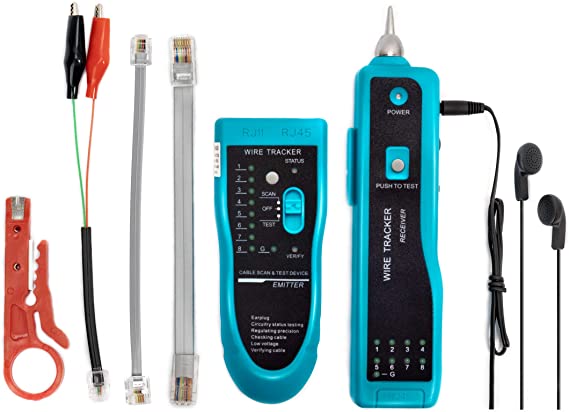 Cable Tester,Wire Tracker RJ45 RJ11 Network Telephone LAN Line Finder Cat5 Cat6 (Battery NOT Included)