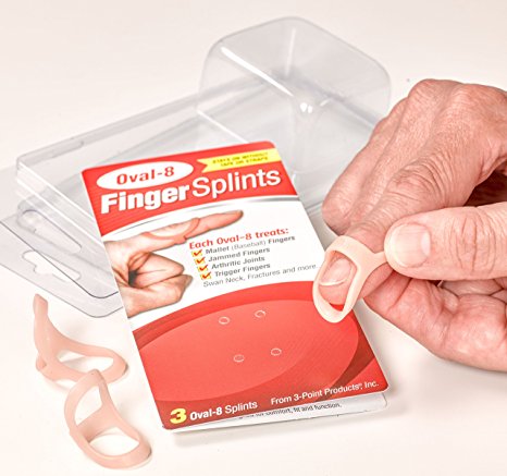 3 Point Products Oval-8 Finger Splint Graduated Set - Sizes 2, 3, 4