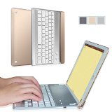 Fintie iPad Air 2 Keyboard Cover - Blade Z1 Ultra Slim Multi-Angle Wireless Bluetooth Keyboard with Auto Wake  Sleep for Apple iPad Air 2 iPad 6 2014 Model Gold