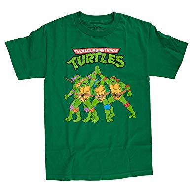 Teenage Mutant Ninja Turtles Turtle Five Mens Green T-Shirt