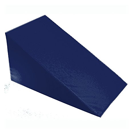 7”, 10”, 12”- inch Foam Bed Wedge Zippered Cover / Pillow Replacement COVER (24" X 24" X 10", Navy)