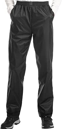 iCreek Men's Rain Pants Waterproof Over Pants Windproof Lightweight Hiking Pants Work Rain Outdoor for Golf, Fishing