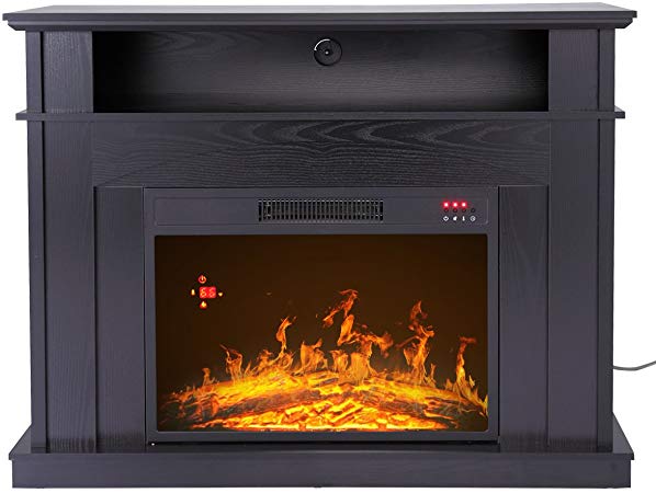 JAXPETY 41" Large 1500W Room Adjustable Electric Fireplace TV Stand w/Remote Control