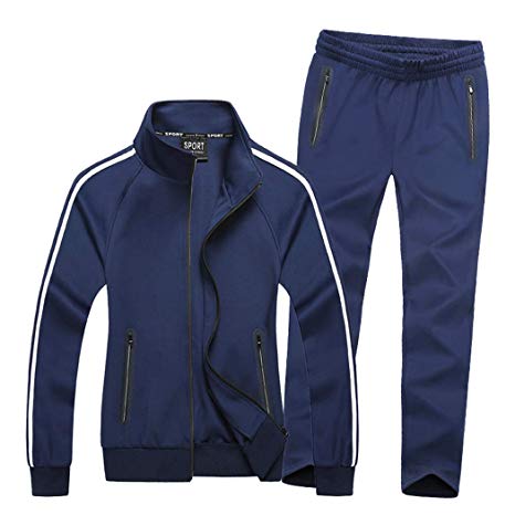 Modern Fantasy Men's Athletic Jogging Seamless Pocket Casual Sweat Suits Active Tracksuit